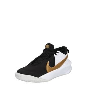 NWT Nike Unisex Team Hustle D 10 Kid Basketball Shoes Black/Gold/White Size 5 M